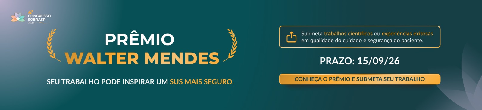 Pr�mio Walter Mendes - IV Congresso SOBRASP